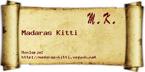 Madaras Kitti névjegykártya